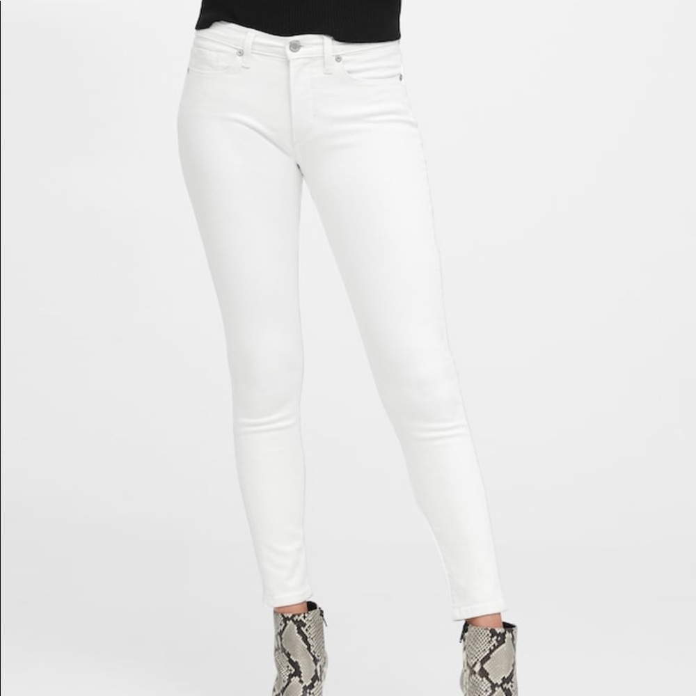 Banana Republic White Skinny Jeans